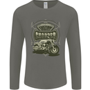 Custom Motorcycles Choppers Biker Motorbike Mens Long Sleeve T-Shirt Charcoal