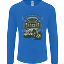 Custom Motorcycles Choppers Biker Motorbike Mens Long Sleeve T-Shirt Royal Blue