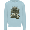 Custom Motorcycles Choppers Biker Motorbike Mens Sweatshirt Jumper Light Blue