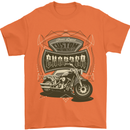 Custom Motorcycles Choppers Biker Motorbike Mens T-Shirt Cotton Gildan Orange