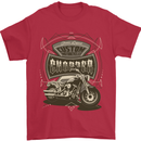 Custom Motorcycles Choppers Biker Motorbike Mens T-Shirt Cotton Gildan Red