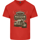 Custom Motorcycles Choppers Biker Motorbike Mens V-Neck Cotton T-Shirt Red