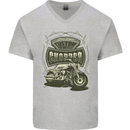 Custom Motorcycles Choppers Biker Motorbike Mens V-Neck Cotton T-Shirt Sports Grey