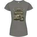 Custom Motorcycles Choppers Biker Motorbike Womens Petite Cut T-Shirt Charcoal