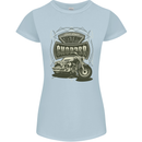 Custom Motorcycles Choppers Biker Motorbike Womens Petite Cut T-Shirt Light Blue