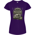 Custom Motorcycles Choppers Biker Motorbike Womens Petite Cut T-Shirt Purple