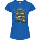 Custom Motorcycles Choppers Biker Motorbike Womens Petite Cut T-Shirt Royal Blue