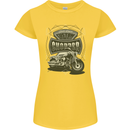 Custom Motorcycles Choppers Biker Motorbike Womens Petite Cut T-Shirt Yellow