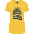 Custom Motorcycles Choppers Biker Motorbike Womens Wider Cut T-Shirt Yellow