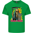 Cute Hell Cat Grim Reaper Skull Halloween Kids T-Shirt Childrens Irish Green