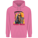 Cute Hell Cat Grim Reaper Skull Halloween Mens 80% Cotton Hoodie Azelea