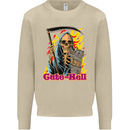Cute Hell Cat Grim Reaper Skull Halloween Mens Sweatshirt Jumper Sand