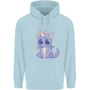 Cute Kawaii Baby Dragon Childrens Kids Hoodie Light Blue