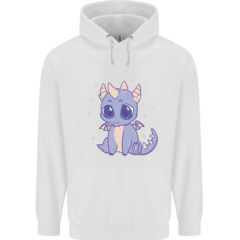 Cute Kawaii Baby Dragon Childrens Kids Hoodie White