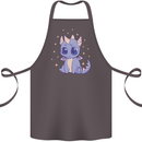 Cute Kawaii Baby Dragon Cotton Apron 100% Organic Dark Grey