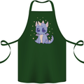 Cute Kawaii Baby Dragon Cotton Apron 100% Organic Forest Green