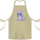 Cute Kawaii Baby Dragon Cotton Apron 100% Organic Khaki