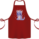 Cute Kawaii Baby Dragon Cotton Apron 100% Organic Maroon