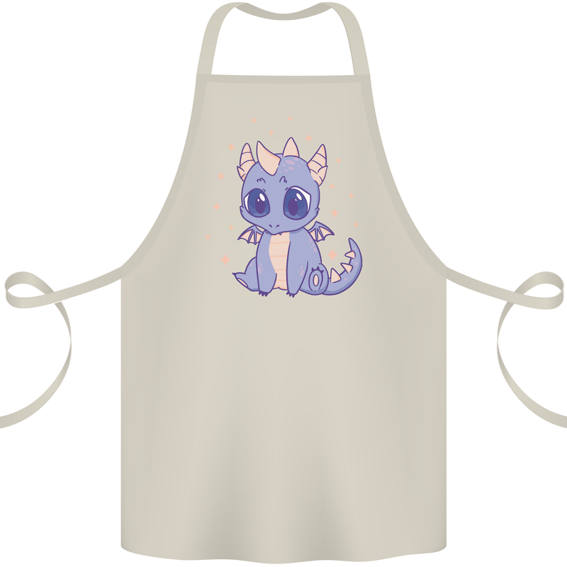 Cute Kawaii Baby Dragon Cotton Apron 100% Organic Natural