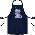 Cute Kawaii Baby Dragon Cotton Apron 100% Organic Navy Blue