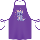 Cute Kawaii Baby Dragon Cotton Apron 100% Organic Purple
