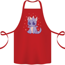 Cute Kawaii Baby Dragon Cotton Apron 100% Organic Red
