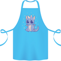 Cute Kawaii Baby Dragon Cotton Apron 100% Organic Turquoise