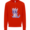 Cute Kawaii Baby Dragon Kids Sweatshirt Jumper Bright Red