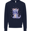 Cute Kawaii Baby Dragon Kids Sweatshirt Jumper Navy Blue