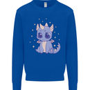 Cute Kawaii Baby Dragon Kids Sweatshirt Jumper Royal Blue