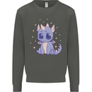 Cute Kawaii Baby Dragon Kids Sweatshirt Jumper Storm Grey