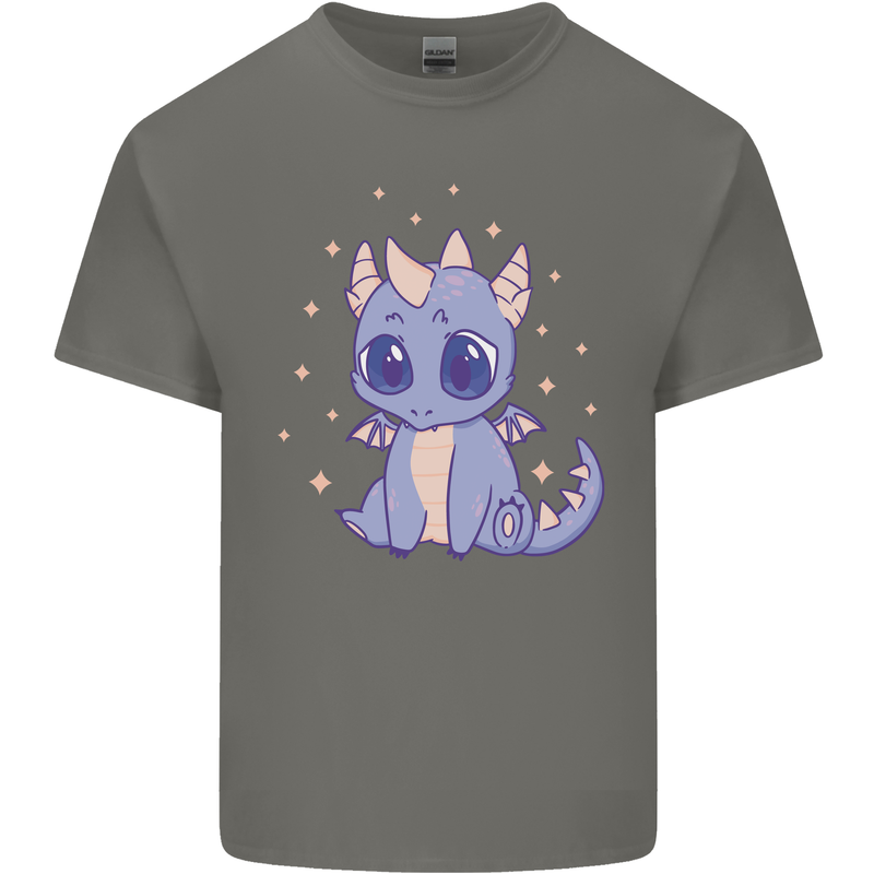 Cute Kawaii Baby Dragon Kids T-Shirt Childrens Charcoal