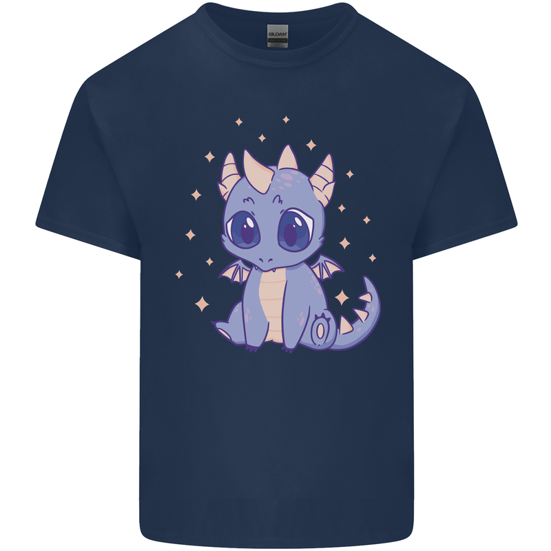 Cute Kawaii Baby Dragon Kids T-Shirt Childrens Navy Blue
