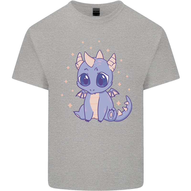 Cute Kawaii Baby Dragon Kids T-Shirt Childrens Sports Grey