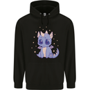 Cute Kawaii Baby Dragon Mens 80% Cotton Hoodie Black