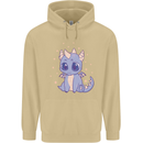 Cute Kawaii Baby Dragon Mens 80% Cotton Hoodie Sand