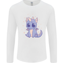 Cute Kawaii Baby Dragon Mens Long Sleeve T-Shirt White