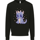 Cute Kawaii Baby Dragon Mens Sweatshirt Jumper Black