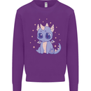 Cute Kawaii Baby Dragon Mens Sweatshirt Jumper Purple
