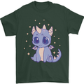 Cute Kawaii Baby Dragon Mens T-Shirt Cotton Gildan Forest Green