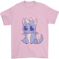 Cute Kawaii Baby Dragon Mens T-Shirt Cotton Gildan Light Pink