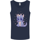 Cute Kawaii Baby Dragon Mens Vest Tank Top Navy Blue