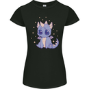 Cute Kawaii Baby Dragon Womens Petite Cut T-Shirt Black