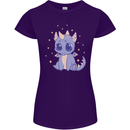 Cute Kawaii Baby Dragon Womens Petite Cut T-Shirt Purple