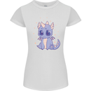 Cute Kawaii Baby Dragon Womens Petite Cut T-Shirt White