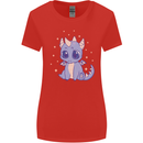 Cute Kawaii Baby Dragon Womens Wider Cut T-Shirt Red