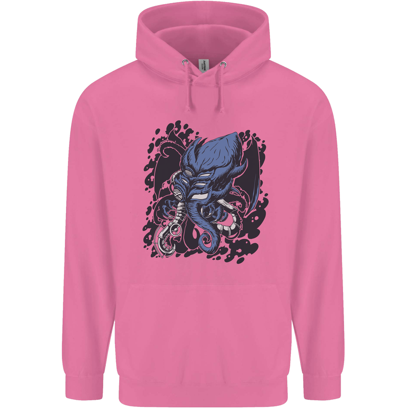 Cyberpunk Cthulhu Kraken Octopus Childrens Kids Hoodie Azalea