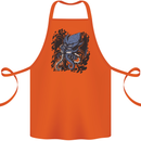 Cyberpunk Cthulhu Kraken Octopus Cotton Apron 100% Organic Orange