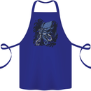 Cyberpunk Cthulhu Kraken Octopus Cotton Apron 100% Organic Royal Blue