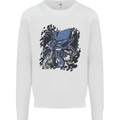 Cyberpunk Cthulhu Kraken Octopus Kids Sweatshirt Jumper White